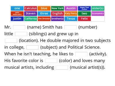 Mr. Smith Missing Word