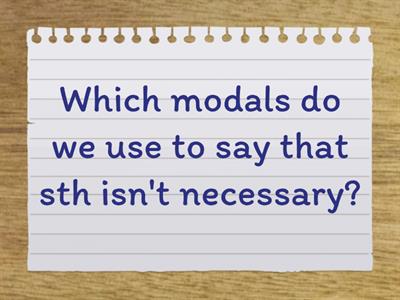 PORTAL 4 UNIT 3 MODALS REVISION