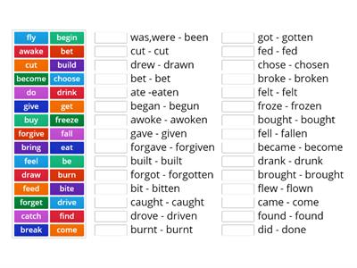 English Plus 2 Unit 3 30 regular irregular verbs
