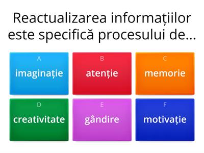 Exercițiu pentru MEMORIE 