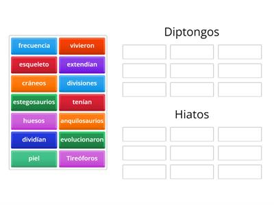 Clasificando Hiatos y Diptongos 