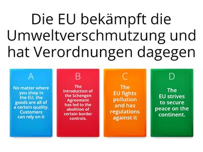 Quiz Vor und Nachteile der EU