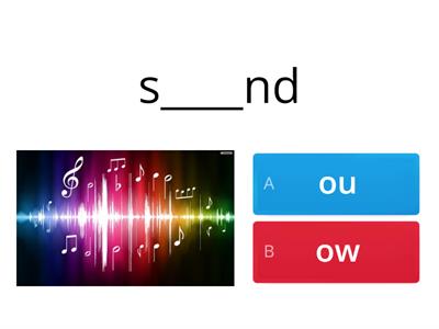 Spelling /ow/ ou ow 