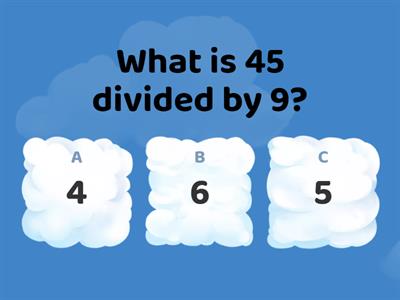 6th Grade Math Division Quiz