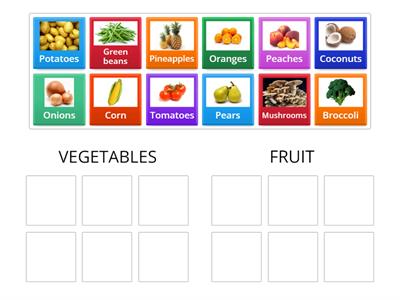 English Year 1: Lunchtime (Vegetables and fruits)
