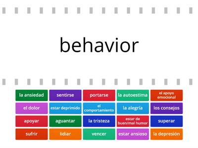 La salud y bienestar vocab B