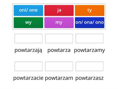 Czasownik "powtarzać"