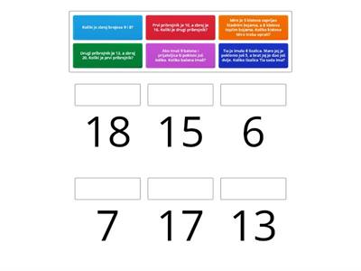 Zbrajanje brojeva (17+2, 8+3) - zadaci riječima