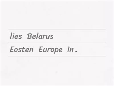 Geographical position of Belarus