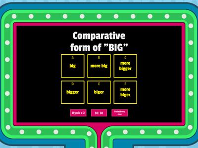 Comparative adjectives