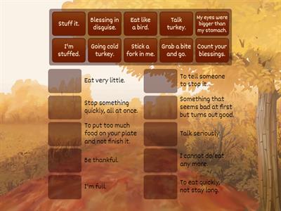 Thanksgiving - Idioms Matching