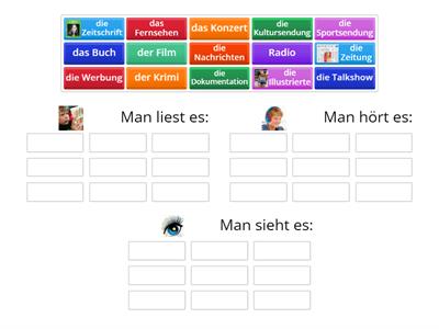 Was kann man lesen, hören oder sehen?