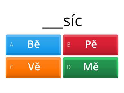 Slabiky bě, pě, vě, mě