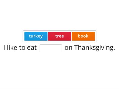 Thanksgiving sentences