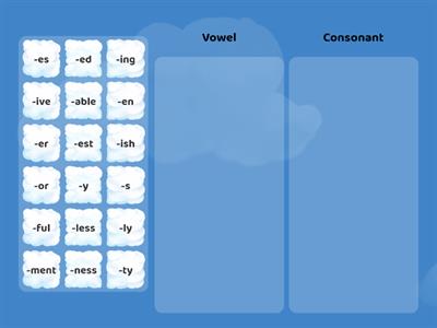 Vowel vs Consonant Suffix Sort