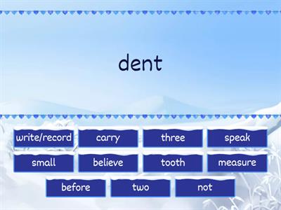 Match sight syllables to their meanings (SIPPS, Challenge List C, Lessons 18-25)