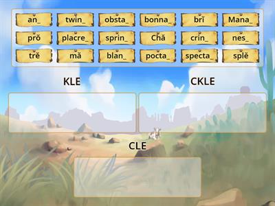 KLE CKLE CLE All vowels will be short 