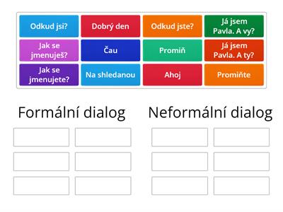  Formální x neformální dialog zákl. varianta