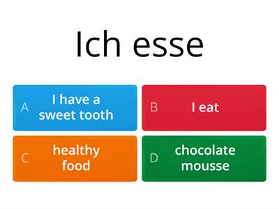 1Y German Was isst du gern Quiz