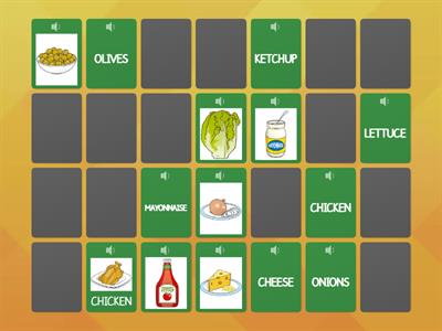 Food. Memory Game. Learn with Us 3. Unit 3