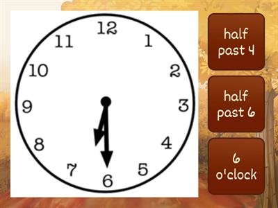 O'clock and half past