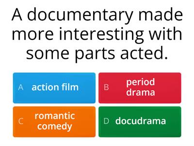 2.1 Quiz -Types of films (Speakout, Intermediate)