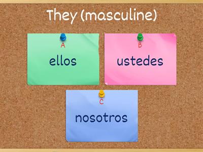 Subject Pronouns Spanish