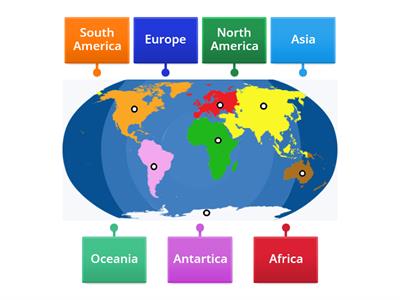  Label the continents correctly Term 2B