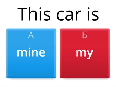 Possessive pronouns