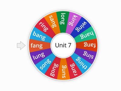 Unit 7 Glued Sounds - ng words
