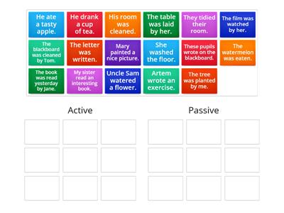 Active or passive(past simple)