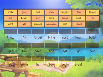 Past Simple Irregular Verbs match