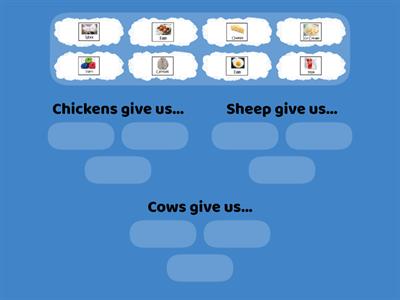 What do we get from farm animals?
