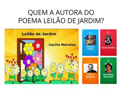 JOGO - POEMA LEILÃO DE JARDIM