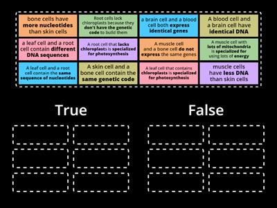 Gene Expression: True or False