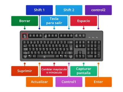 Relaciona las teclas con el teclado