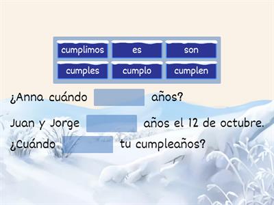 Cumpleaños - Verbo SER + CUMPLIR