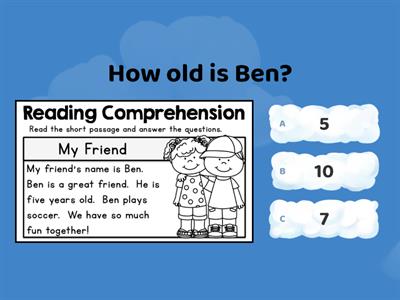 My Friend (Reading Comprehension short)