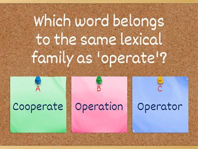 B1 Lexical Families 