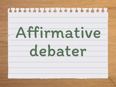 Debate terms