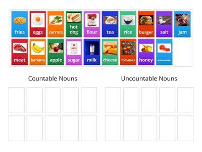 Countable & Uncountable Nouns (Food)