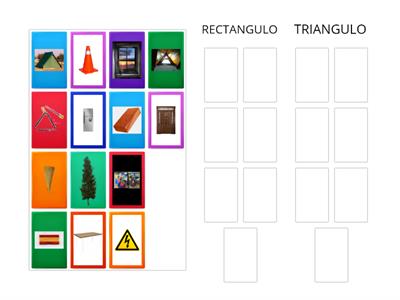 CLASIFIQUEMOS OBJETOS CON FORMA DE RECTÁNGULO Y TRIÁNGULO