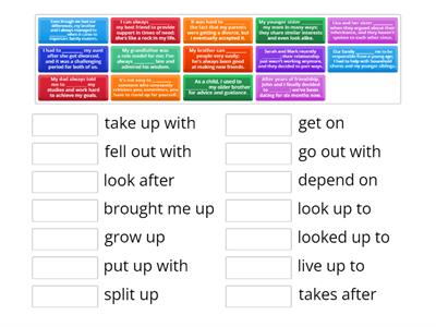 Pharasal Verbs: family and relationships advanced