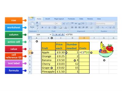 Excel Spreadsheet Labelling AC