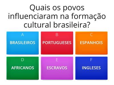 QUIZ CULTURA AFRO-BRASILEIRA