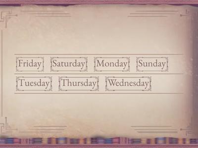 Days of the week