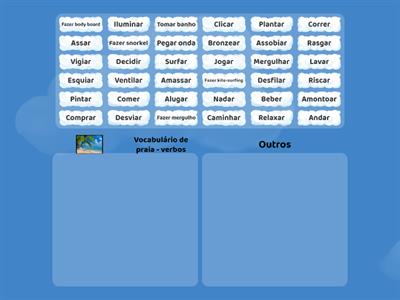 Rio & Learn: Vocabulário de Praia - verbos (1)  [ https://rioandlearn.com/pt-br/vocabulario-de-praia-em-portugues/ ]