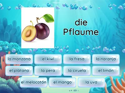 2. FRUTAS - fruits - Obst