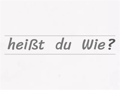 Fragewörter: Wie heißen die Fragen?