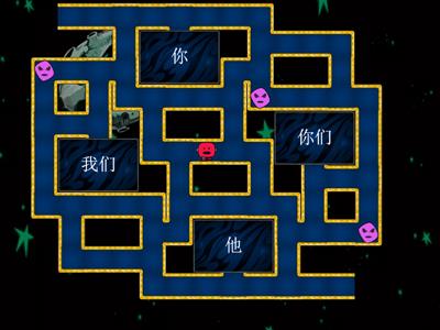 maze game of Chinese personal pronouns